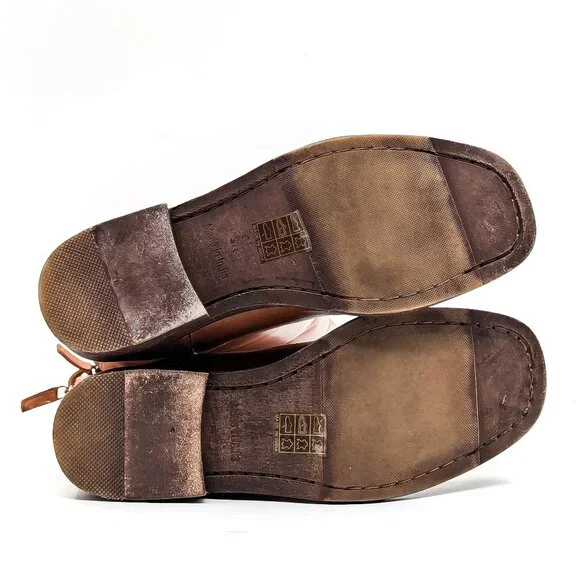 Free People Women  Cognac Leather Riding Equestrian Strap Boots 6.5US EUR 37.5 - Picture 9 of 10